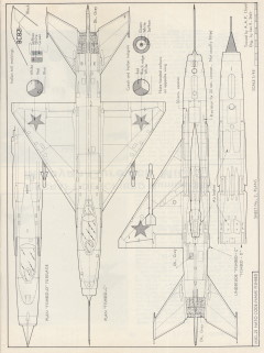 MiG-21 - рисунок Ian.R. Stair, Лист 2, 1/72, Аэромоделлер 1966 октябрь